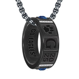 Sterling Silver 10K Gold 14K Gold 18K Gold Personalized Birthstone Engraved  Class Pendant Necklace for Men