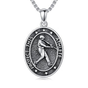 Sterling Silver Baseball Soccer Hockey Football Basketball Taekwondo Tennis Golf Runner Pendant Necklace