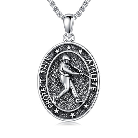 Sterling Silver Baseball Soccer Hockey Football Basketball Taekwondo Tennis Golf Runner Pendant Necklace