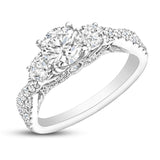 1.5 Carat (ctw) Moissanite Engagement Rings for Women 10K/14K/18K gold Ring Moissanite Rings