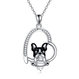 Corgi/French Bulldog Necklaces Gifts 925 Sterling Silver  Cute Animal Jewelry for Women Sister