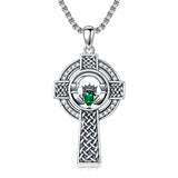 Sterling Silver Wooden Cross Pendant Necklace