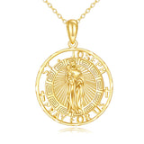 14K Gold St Christopher St Florian St Joseph St Jude St Michael St Patrick Pendant Necklace