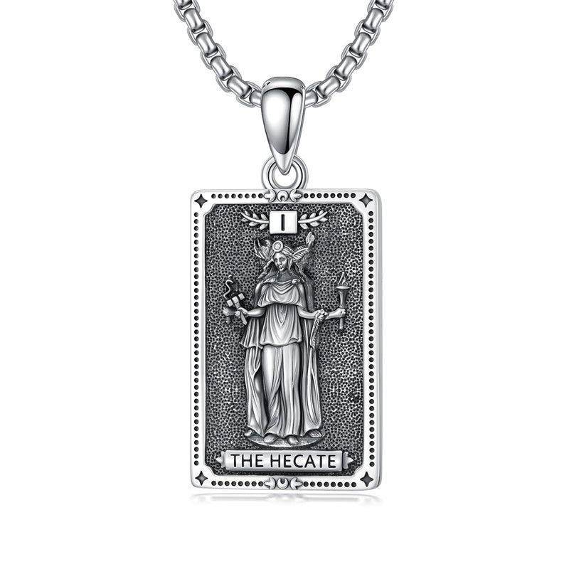 Sterling Silver Tarot Card Hecate Athena Artemis Lilith Medusa