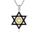 Star of David Necklace Sterling Silver Jewish Necklace for Men