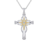 Sterling Silver Cross Pendant Necklace Gift for Anniversary Christmas