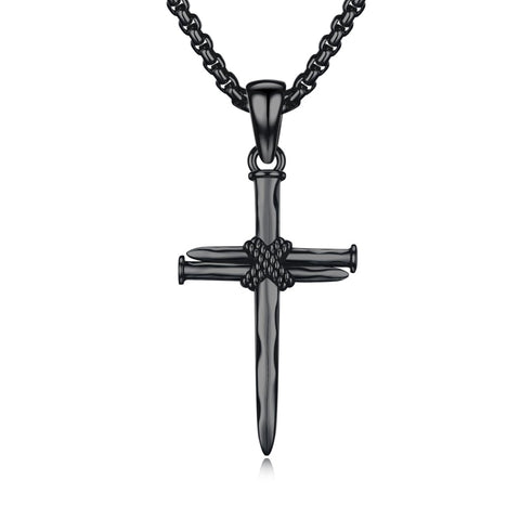 14K Gold Plated Cross Pendant Necklace Protection Jewelry Religious Gift
