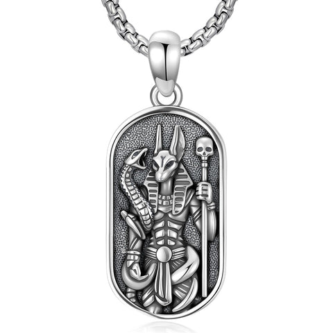 Sterling Silver Memento Mori Tree of Life Anubis Pendant Viking Amulet   Protection Pendant Necklace Egyptian Jewelry Christmas Birthday Gifts