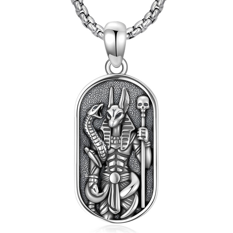 Sterling Silver Memento Mori Tree of Life Anubis Pendant Viking Amulet   Protection Pendant Necklace Egyptian Jewelry Christmas Birthday Gifts