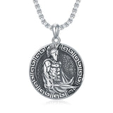 Sterling Silver Spartan Pendant Necklace