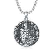 Sterling Silver Spartan Pendant Necklace