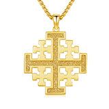 14K Gold Plated Cross Pendant Necklace Protection Jewelry Religious Gift