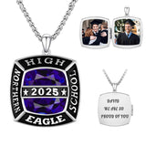 Sterling Silver Personalized Class High School Necklace College Graduation Necklace