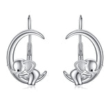 Leverback Earring for Women Sterling Silver Dangle Drop Hoop Earrings for Women Teens Birthday Anniversary