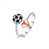 Badminton/Football/BasketballHeart Adjustable Open Ring Statement Creative Sport Style Shape Souvenir Gifts