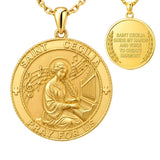 Patron Saint Medal Gold Plated Catholic Pendant Christian Religious Necklace Amulet Jewelry