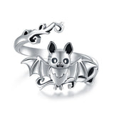 925 Sterling Silver Cute Animals Ring Sloth/Koala/Bat Adjustable Rings Jewelry For Women Girls