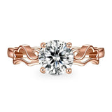 Sterling Silver 10K 14K 18K Gold Personalized Engraved 1-3 Carat Round Moissanite   Anniversary  Engagement Ring