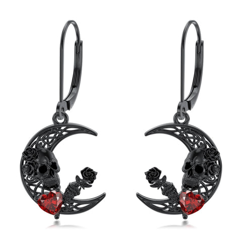 Sterling Silver Feather Arrow  Skull Spider Bat Scorpion Hoop Earrings Halloween Christmas Gift