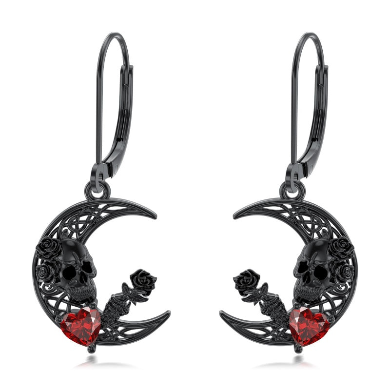 Sterling Silver Feather Arrow  Skull Spider Bat Scorpion Hoop Earrings Halloween Christmas Gift