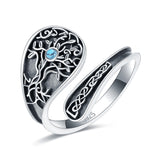 Sterling Silver Turquoise Vintage Adjustable Sunflower Dragonfly Butterfly Feather Tree of Life Spoon Ring