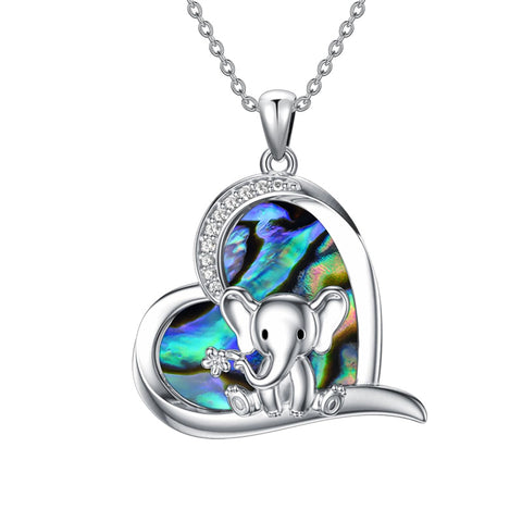Sterling Silver Crystal Elephant Pendant Necklace