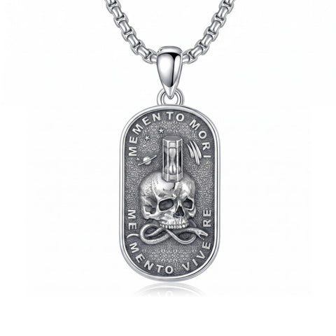 Sterling Silver Memento Mori Tree of Life Anubis Pendant Viking Amulet   Protection Pendant Necklace Halloween Gift