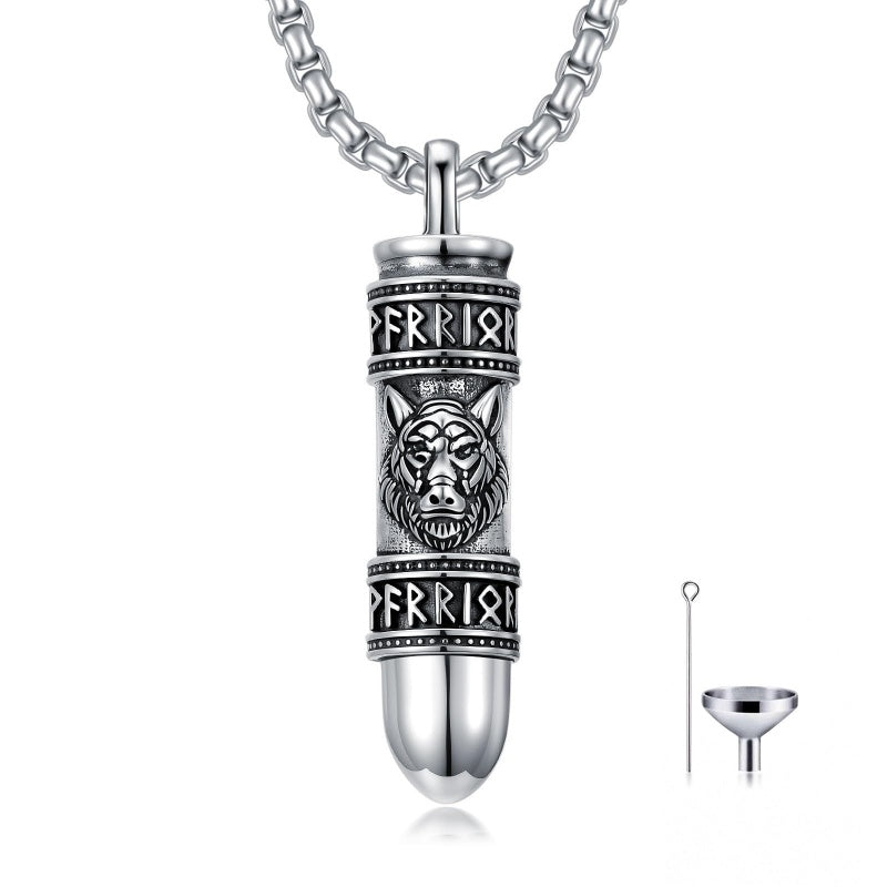 Sterling Silver Bullet Butterfly Rose Dragon Eagle Jesus Urn Necklace for Ashes