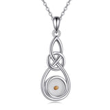 Mustard Seed Necklace Infinity ZC Opal Pendant Sterling Silver Jewelry for Women