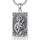 Sterling Silver Saint Anthony Saint Jude Saint Christopher   Saint Michael Amulet Religious Pendant Necklace