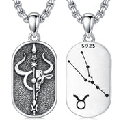 Sterling Silver Zodiac Sign Pendant Necklace