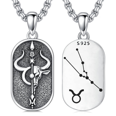 Sterling Silver Zodiac Sign Pendant Necklace