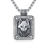 Sterling Silver Eagles Wolf Lion Pendant Necklace For Men with Stainless Steel Chain