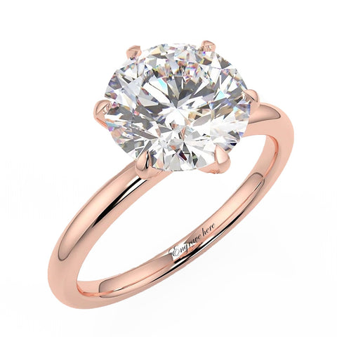 2ct 10K/14K/18K Gold Round Pear Oval Princess Cut Moissanite Engagement Ring