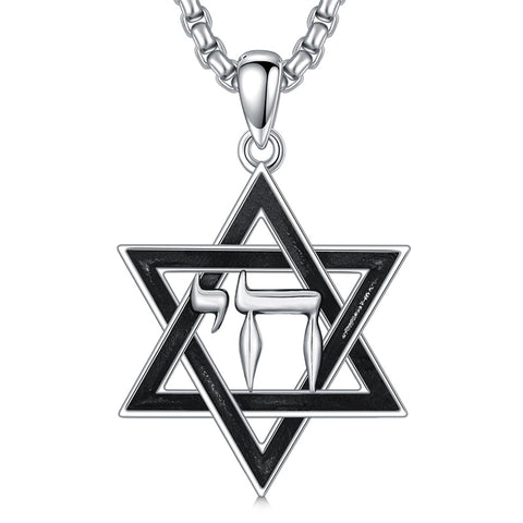 Sterling Silver Crown Jesus Fish Celtic Knot Chai  Lion Star of David Pendant Necklace
