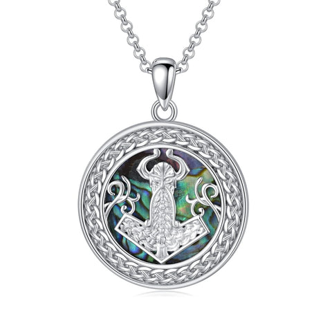 Sterling Silver Peace Sign Coexist Peace Symbol Pirate Tree of Life Thor's Hammer Wolf Raven Viking Series Necklace