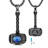 Sterling Silver Thors Hammer Urn Necklace for Ashes