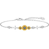 Sterling Silver Dragonfly Butterfly Cardinal Hummingbird Jesus Fish Lotus Daisy Sunflower Rose Faith Cross Bracelet