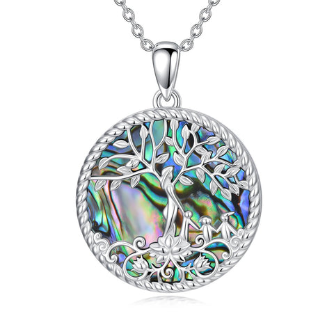 Sterling Silver Tree of Life Necklace Mother Daughter Mother Son Pendant Necklace Gift for Mother's Day Christmas