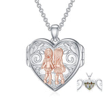 Sterling Silver Personalized Photo Mother Daughter Sister Pendant Necklace
