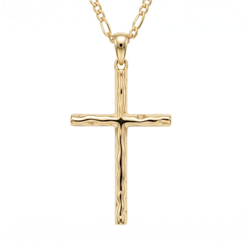 14K Gold Plated Cross Necklace for Women