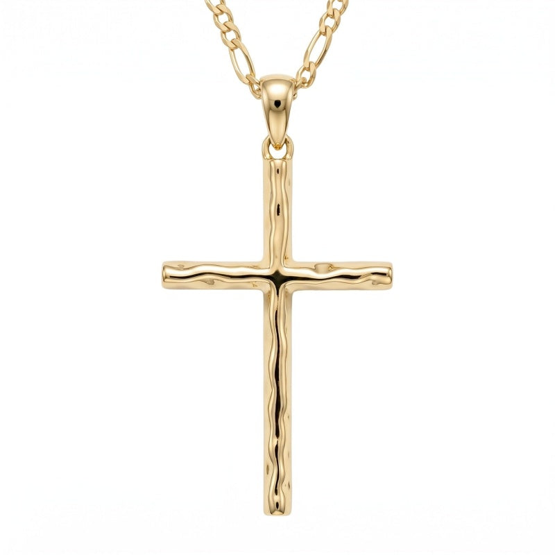 14K Gold Plated Cross Necklace for Women