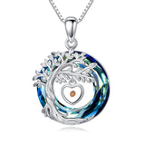 Sterling Silver Mustard Seed Black Cat Hummingbird Cross and Mountain Mountain Turquoise Sun and Moon Pendant Necklace