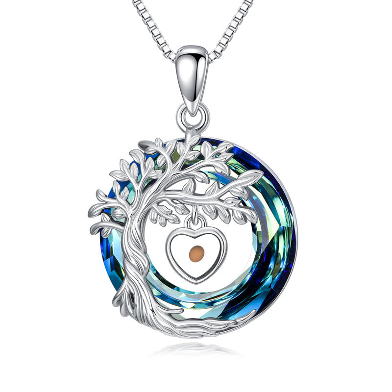 Sterling Silver Mustard Seed Black Cat Hummingbird Cross and Mountain Mountain Turquoise Sun and Moon Pendant Necklace