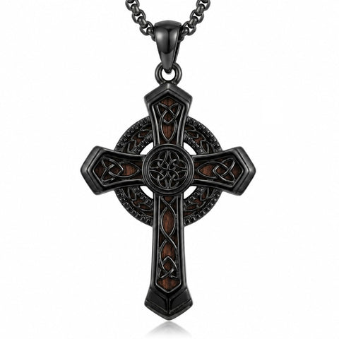 14K Gold Plated Wooden Pendant Necklace Beliefs jewelry