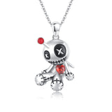 odoo Necklace Sterling Silver Witch Voodoo/Evil Bunny Pendant Gothic Jewelry Gifts for Women Girls