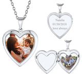 Copper Personalized Photo Heart Pendant Necklace