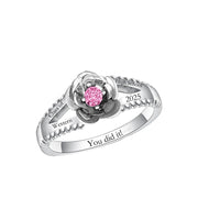 Sterling Silver 10K 14K 18K Gold Personalized Engraved Class Ring College Graduation Ring