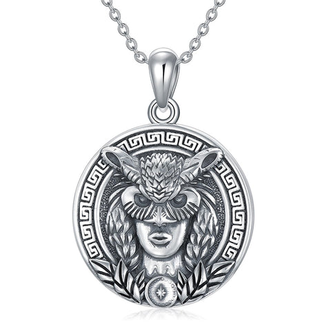 Sterling Silver Amulet Medal Viking Tree of Life Athena Lion Star of David Nefertiti Odin Raphael Pendant Necklace