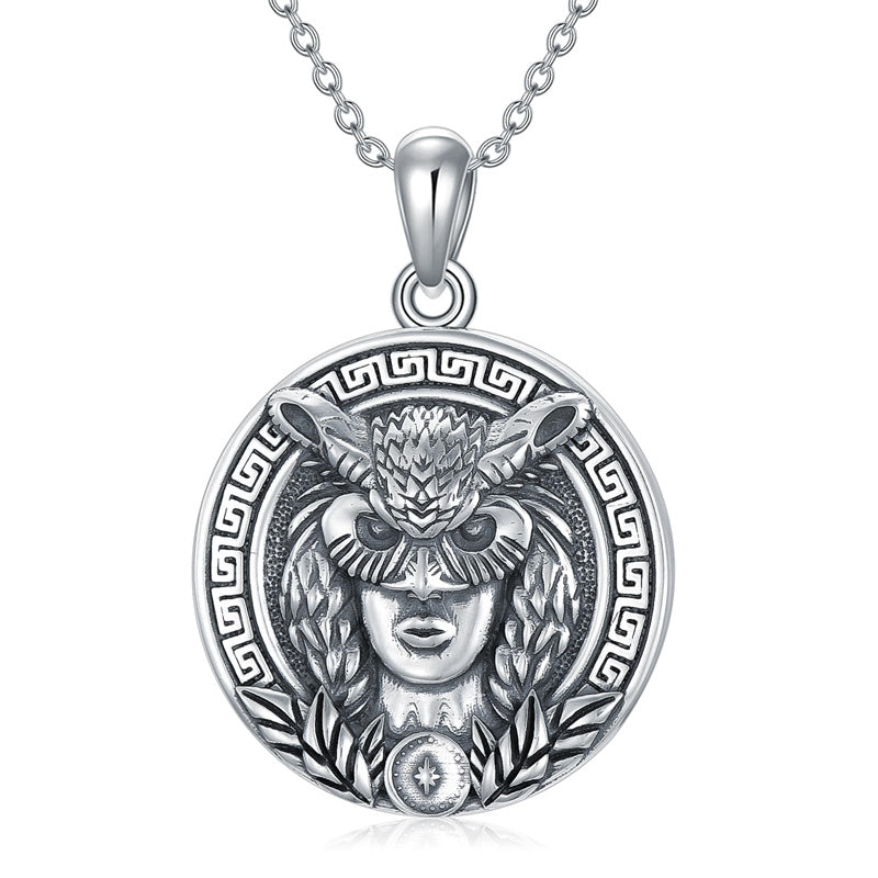 Sterling Silver Amulet Medal Viking Tree of Life Athena Lion Star of David Nefertiti Odin Raphael Pendant Necklace